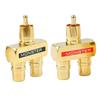 2 stücke Für RCA Audio Y Splitter Stecker Adapter 1 Stecker auf 2 Buchse Vergoldet