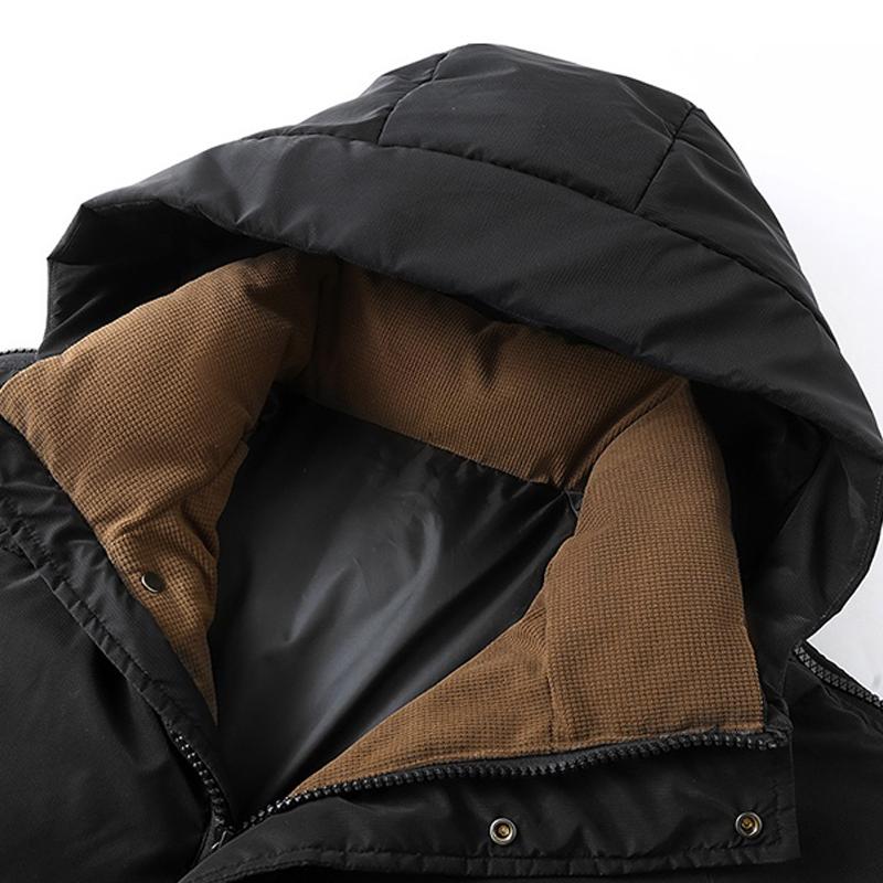 Übergröße 4XL-10XL Mode lange Parkas für Herren im Winter Übergröße Oberbekleidung mit Kapuze lässig locker dick warm Wintermantel