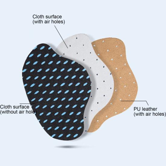 2Pcs Heel Pad Wear-resistant High Elasticity Breathable Soft Touch Comfortable Foot Care Tool Emulsion Heel Cushion Pads Insoles for Running