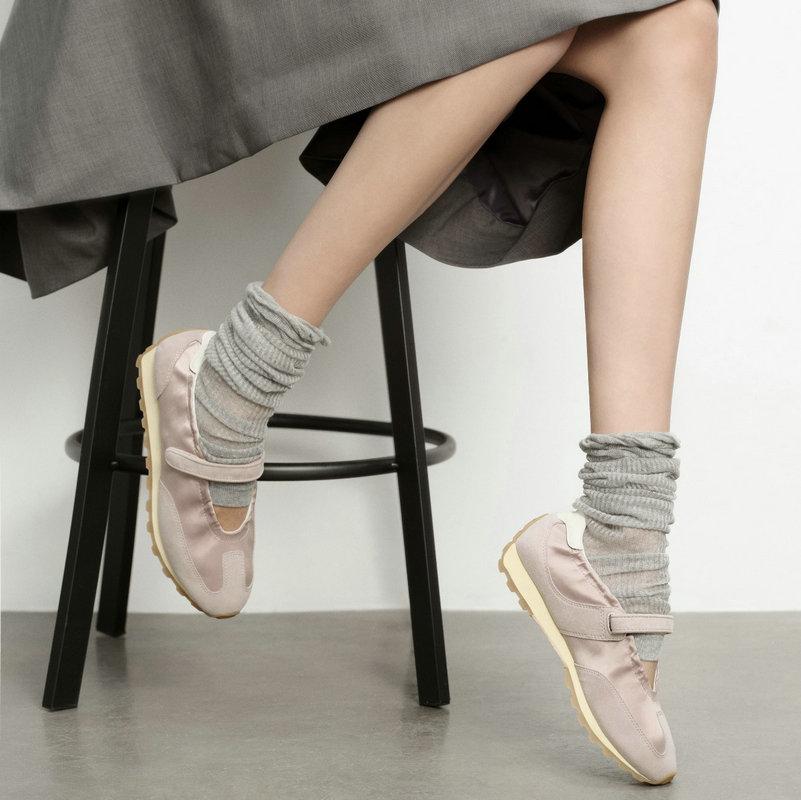 Fashion French Marie Jean Shoes 2025 Summer New Pearl Women'S Shoes Sports Casual Shoes, Retro Ballet Training Shoes For Women