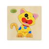 Cartoon Animal Fruit Car Pattern Wooden 3D Puzzle Baby Intelligence Early Learning Educational Toy Cute Wood Puzzle For Kids