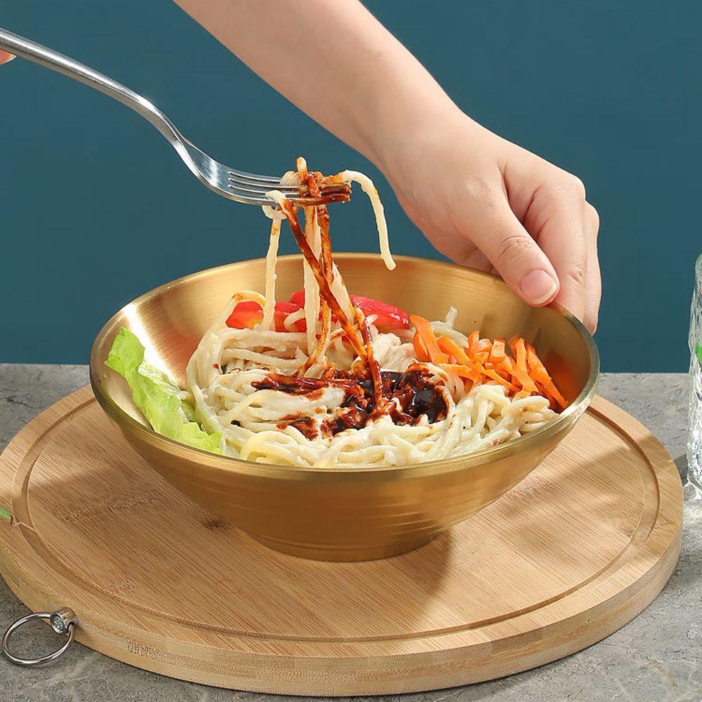 Heat Insulated Ramen Bowl Anti Fall Instant Noodles Bowl Smooth Double Layer Rice Bowl  Restaurant