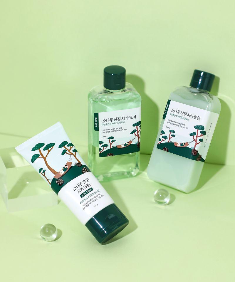 For Men Pine Soothing Cica 3-Piece Set (Toner + Lotion + Cream)