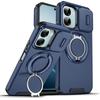 Shockproof Armor Slide Camera Protect Case For OPPO A6 A6X A6S 4G 5G Magnetic Ring Stand Holder Bracket Cover