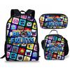 Bloxfruits Primary School Schoolbag Three-Piece Cartoon Backpack Combination Set Diy