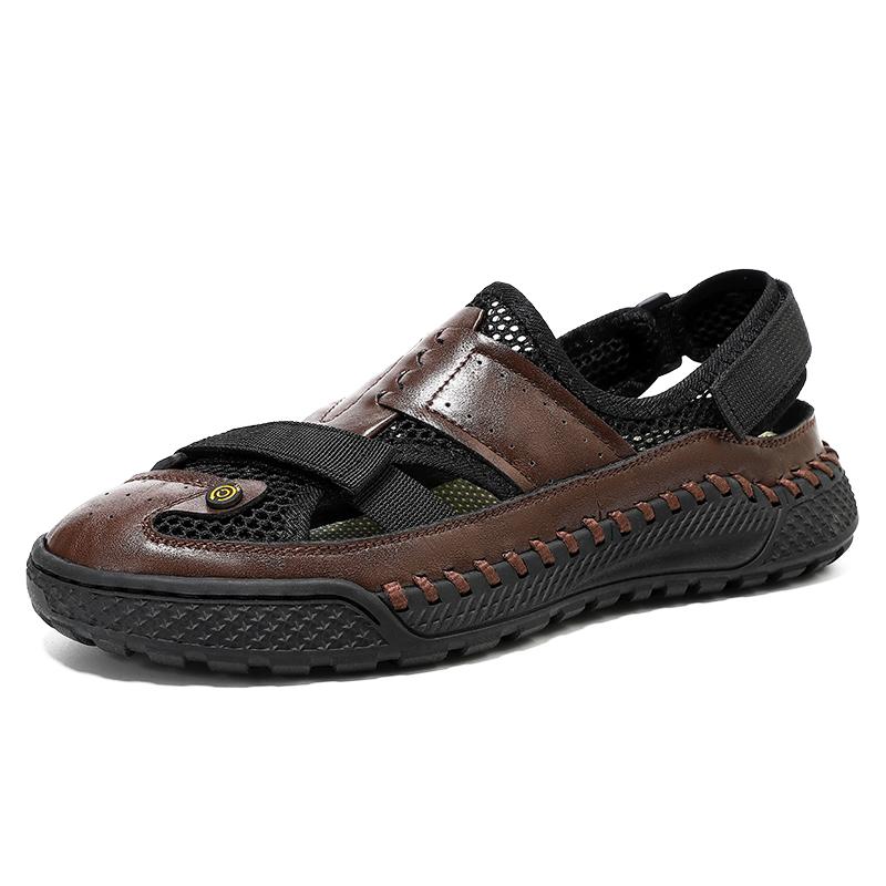 Fashion Men Casual Sandals Handmade Summer Hot Sale Non-slip Outdoor Breathable Loafers High Quality Fashion Beach Wading Walking Shoes