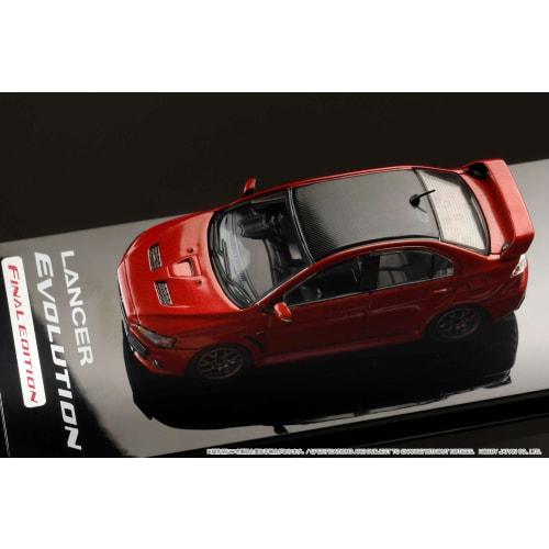 HobbyJAPAN 1/64 Mitsubishi Lancer Evolution 10 Final Edition Red Metallic/Carbon Roof
