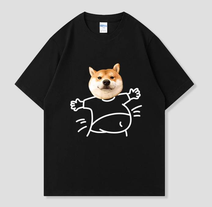 

Funny Chubby Cat Bubble Tea Shortsleeved Printed Tshirt Top Unisex Cute Cat Meme Graphic Casual Streetwear for Unisex Black S
