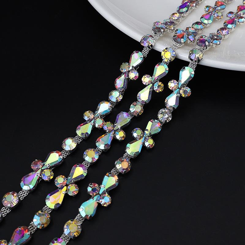 

Цветные стразовые цепочки с когтями для DIY аксессуаров и украшения одежды Approximately 90CM