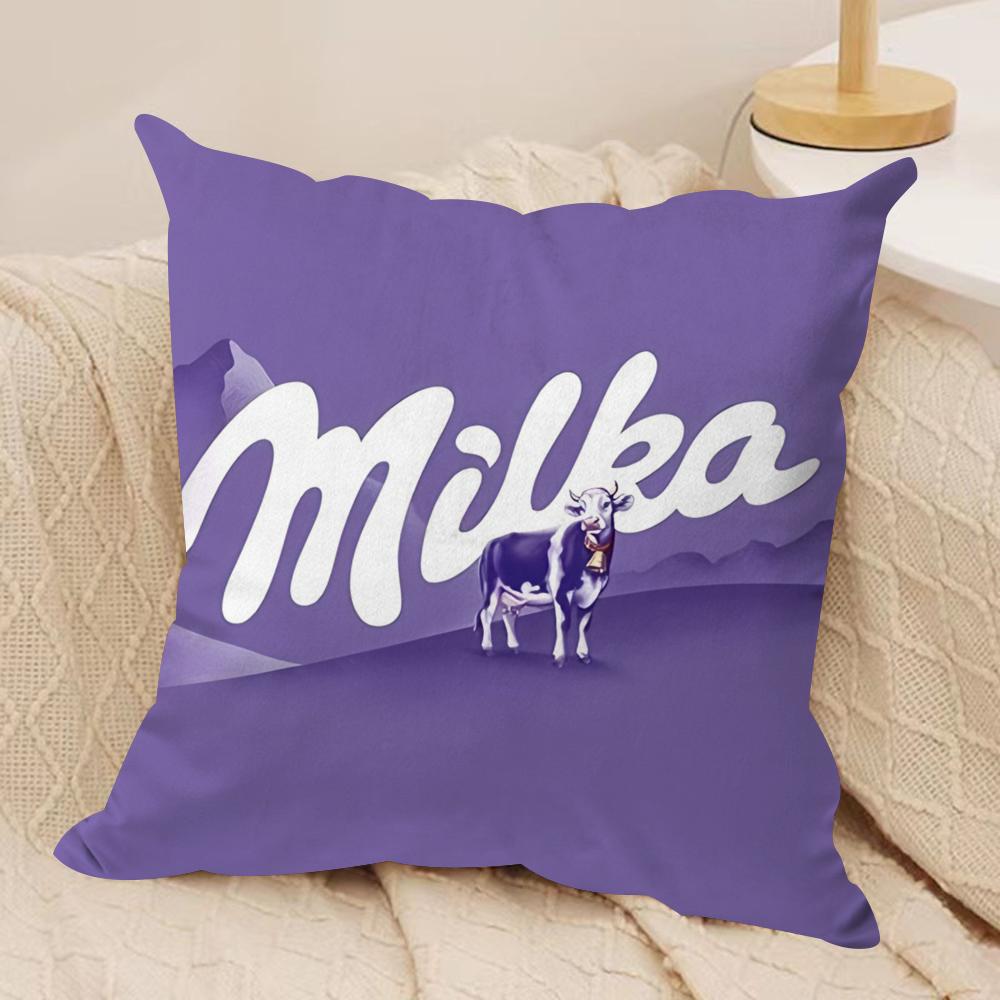 

Funny mMilka Purple Cushion Cover Pillowcase Ultra Soft Skin Friendly Fabric Cloud Like Comfort Concealed Zipper 30x30cm