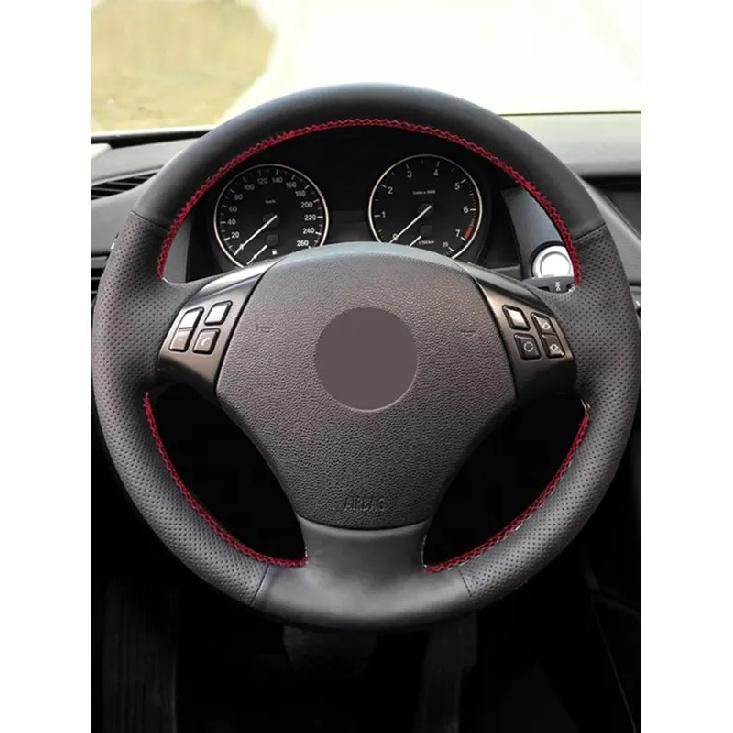 Hand-Braids Car Steering Wheel Cover Microfiber Leather Trim For BMW 3 Series E90 Sedan E91 Touring 2005-2011 X1 E84 2010-2013