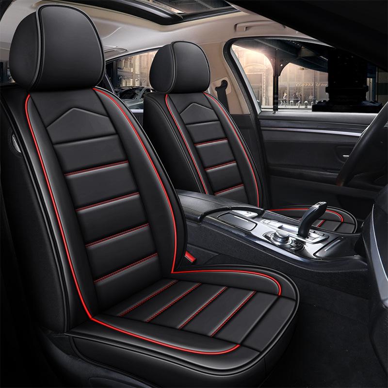 Universal Nappa Leather Car Seat Cushion – Full Coverage for Five-Seaters