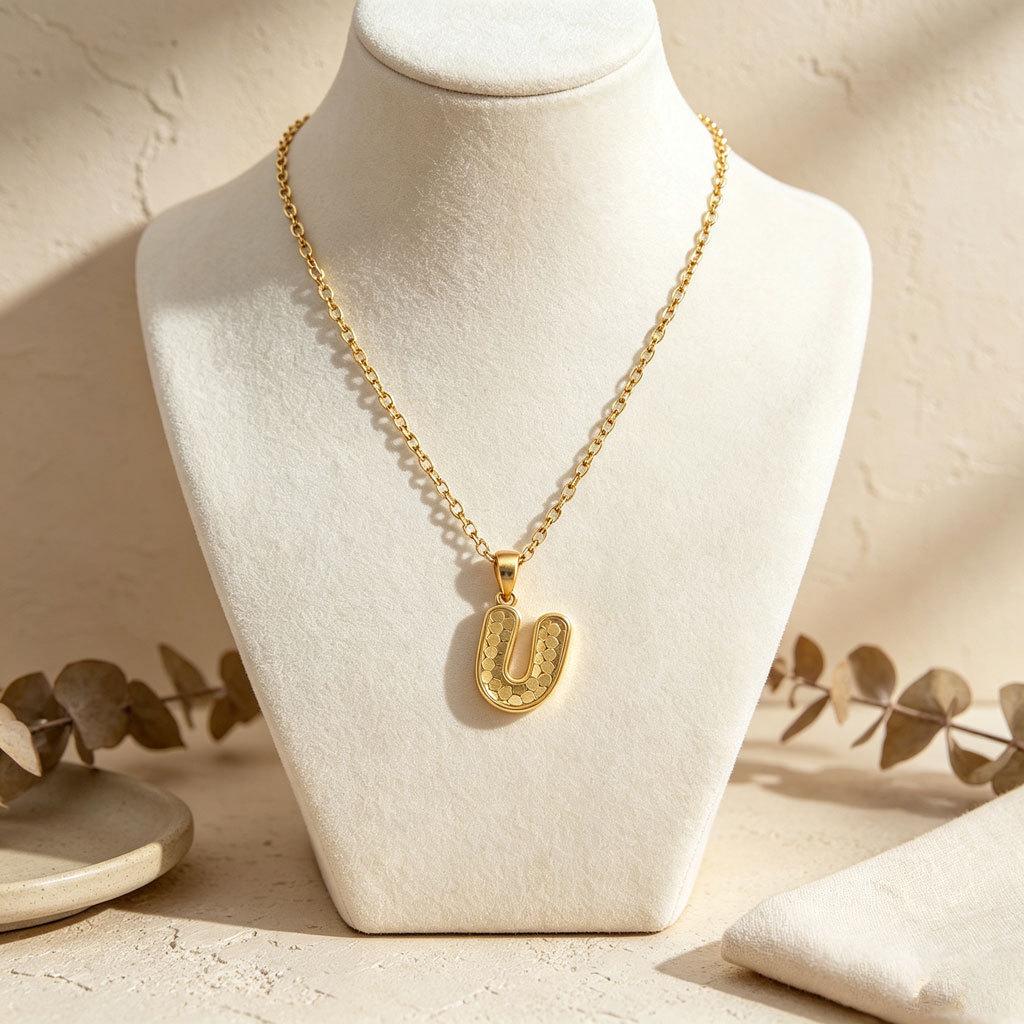Trendy Modern Minimalist 26-Letter Cute Design Necklace