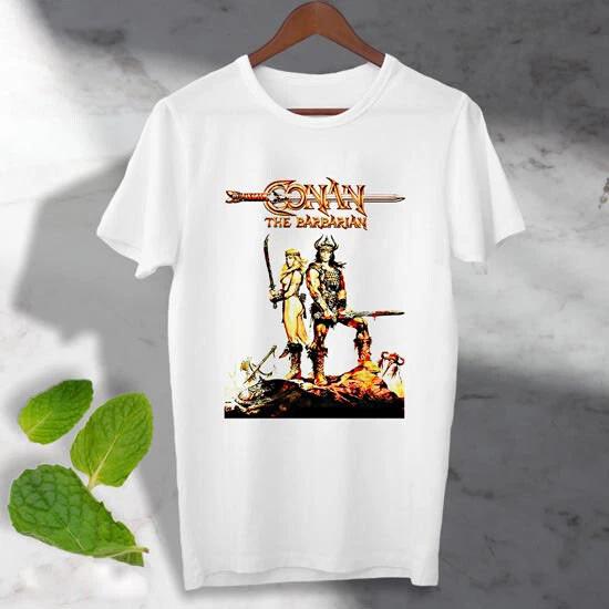 

Conan The Barbarian 80s Movie Arnold Retro CooL Classic Film Unisex 100% Cotton T-shirt Mens Tees Top B8 M