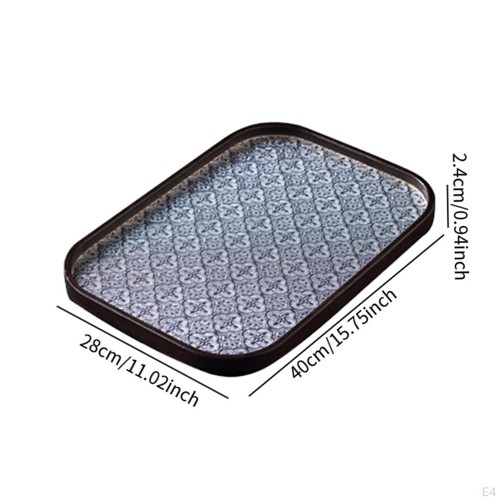 Frühstückstablett Obstsnack Mehrzweck-Lebensmittelplatte Schreibtischorganizer Holz Servieren Hölzern