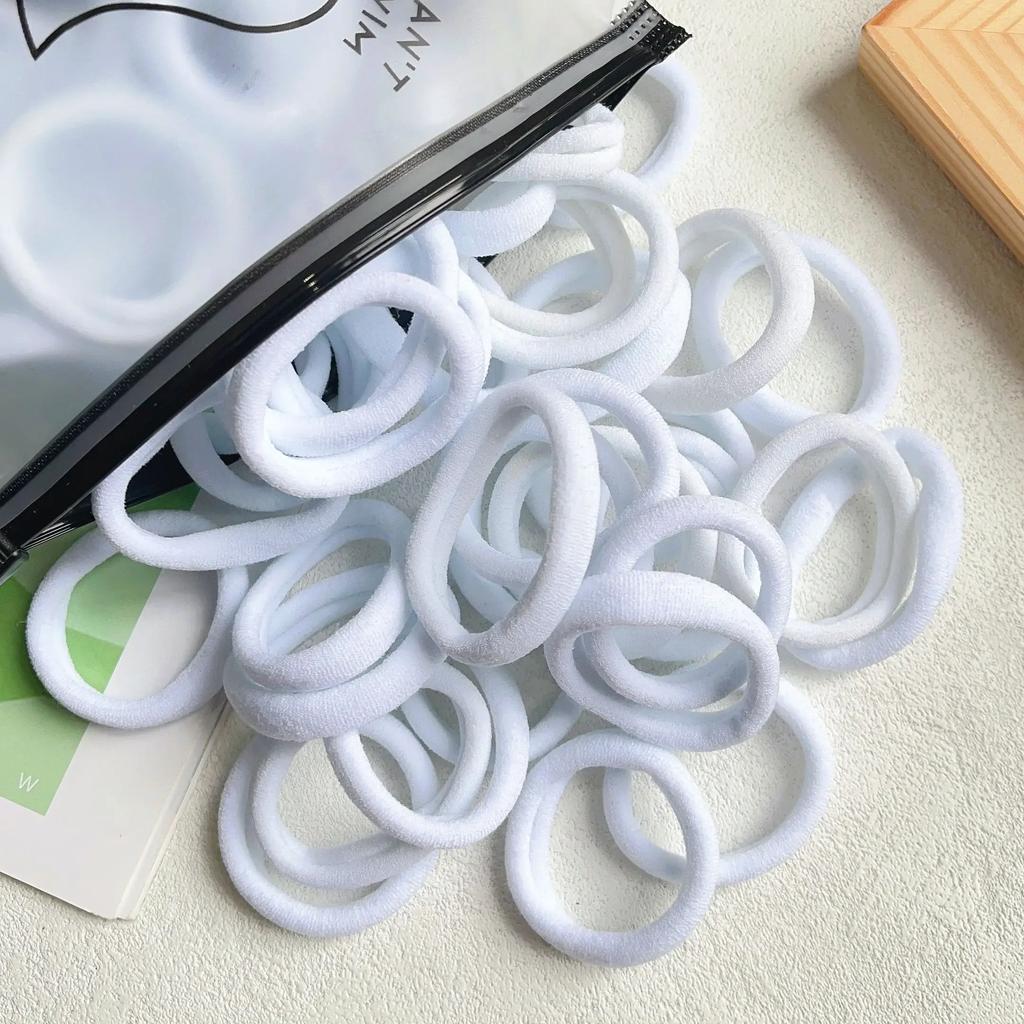 30/50/100PCS/Lot Girl Mix Colors Hair Bands Basic Hair Ties Elastic Headband Hair Scrunchies Women Accessories Ponytail Holder