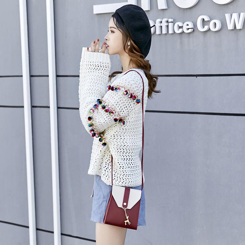 Women's Bag Casual Small Square Bag Shoulder Messenger Bag Small Fresh Contrasting Color Mobile Phone Bag