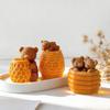 1pc Bear Hugging Beehive Candle Mold Bear Eating Honey Aromatherapy Plaster Mold DIY Homemade Beeswax Mold DIY Home Decor Gifts