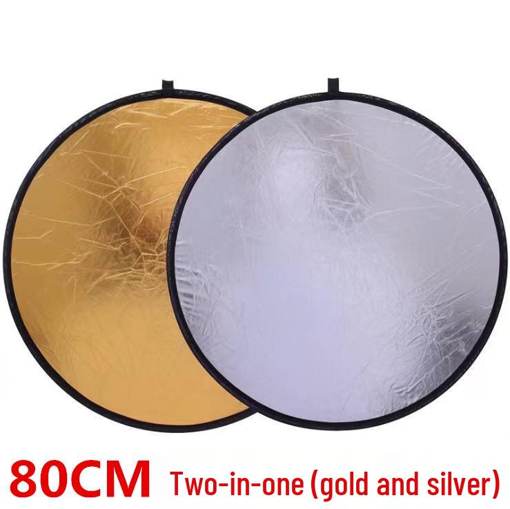 Round Foldable Portable Outdoor Photography Lighting Reflector for Beauty and Portrait Fill Light.