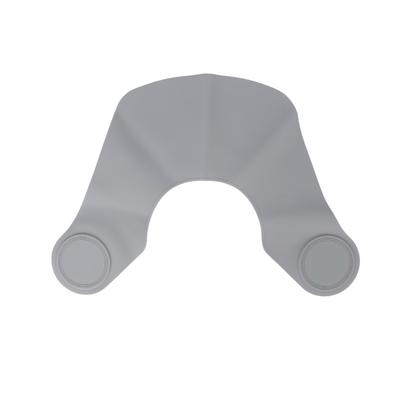 Haircut Neck Collar Soft Silicone Waterproof Hair Coloring Dyeing Neck Shawl Wrap for Barber ShopGrey
