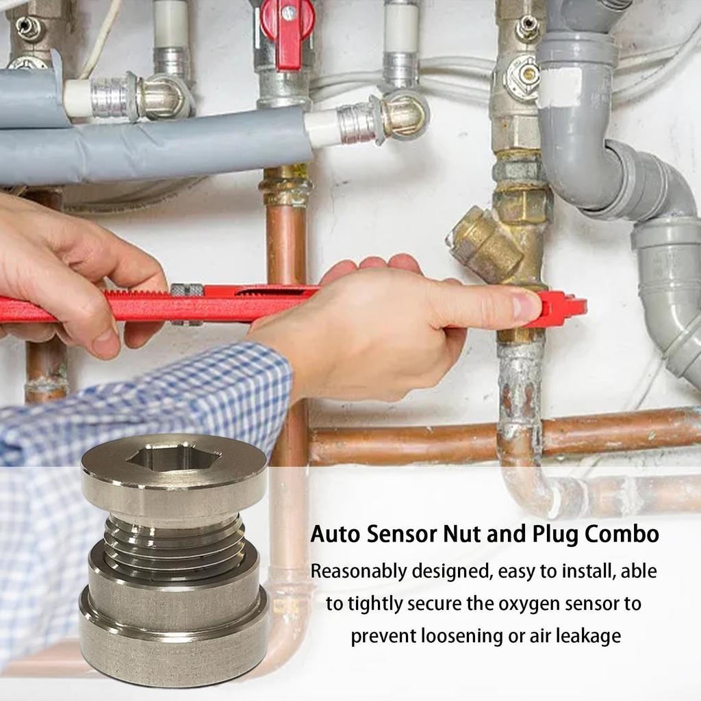 Gerinkoken O2 Sensor Bang Plug, Oxygen Sensor Mount Bang, M18x1.5 Thread O2 Sensor Embedded
