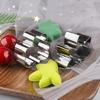 7PCS Stainless Steel Material Pressable Biscuit Cutters Set Cookie Baking Molds