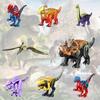 Small Dinosaur Night Light Colorful Jurassic Bagged Dinosaur Assembly Building Blocks Intelligence Toy