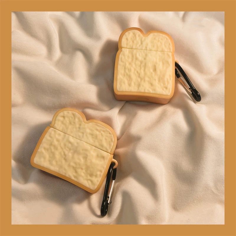 

Bread Suitable for Walkers Flower Zeroair Protective Cover Walkers Zeroair Earphone Sleeves Walkers X1 Evo Bluetooth Earbuds Case Silicone Soft Case Rambler Zero Air Toast Bread [Send Iron Hook]]