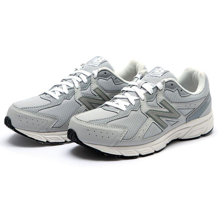 New Balance Nr. 480 Bequemes Sportgewebe Synthetisches Leder Low Top Lässige Laufschuhe Damen Sneaker Grau Weiß W480KR5
