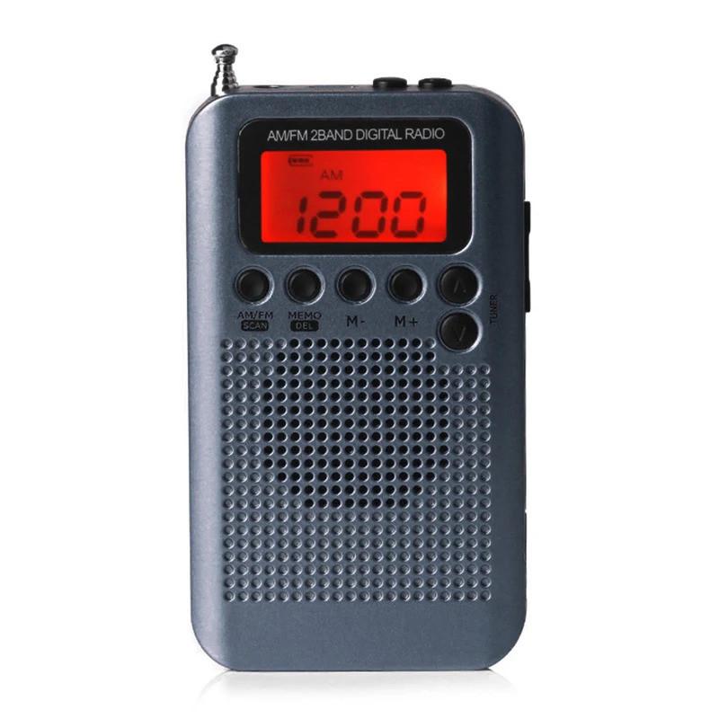 HRD-104 1.3 inch LCD Digital Display Pocket AM FM Radio with 40mm Driver Speaker