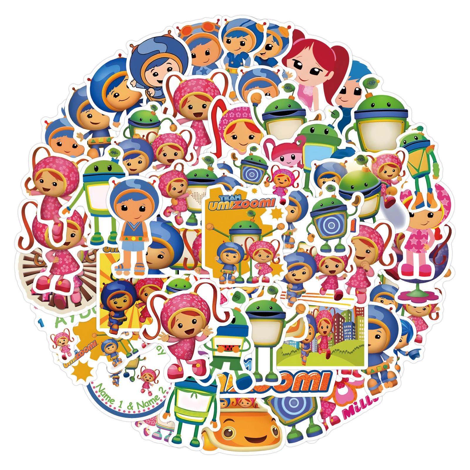 

55 New Umizoomi Cartoon Animation Graffiti Stickers Decorative Suitcase Scooter Stickers