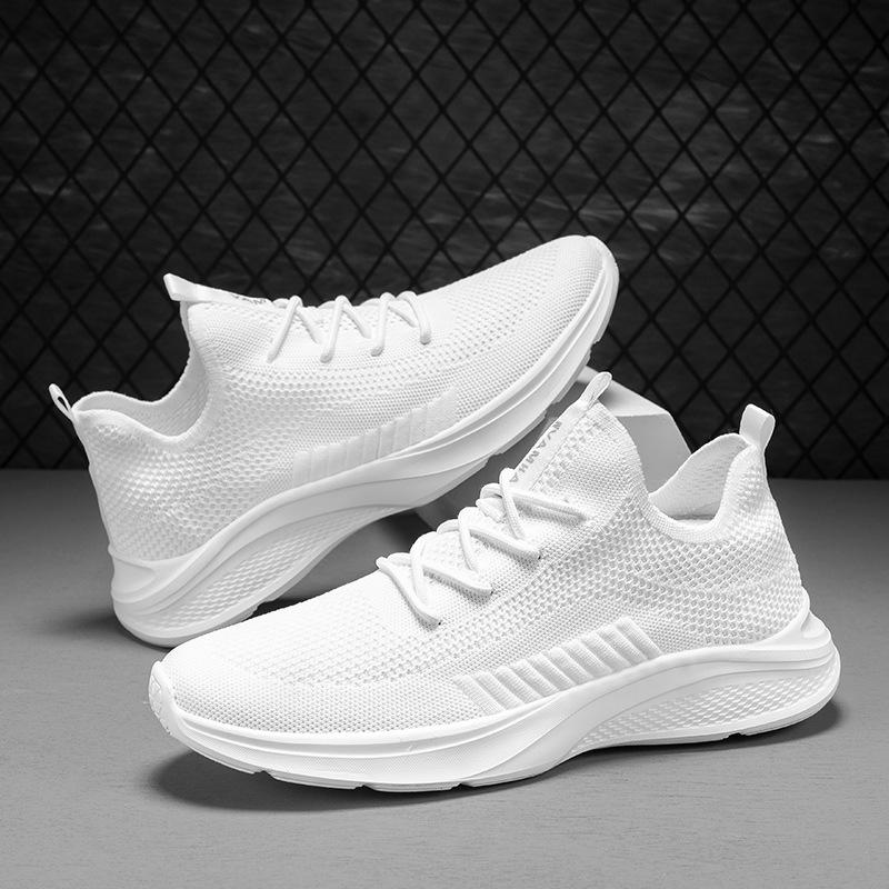 2025 Lightweight Breathable Men's Sports Shoes Summer Flying Weaving Running Shoes Large Size Men's Casual Shoe Zapatillas Male