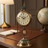 Vintage Metal Table Timepiece Gold-Tone Decorative Desk Easy to Read