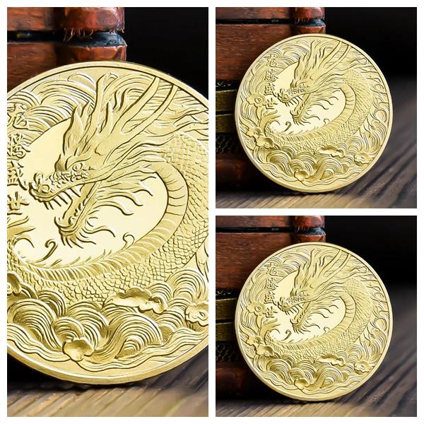 Commemorative coins for the the Year of the Loong, gold and silver coins for the prosperity of the dragon