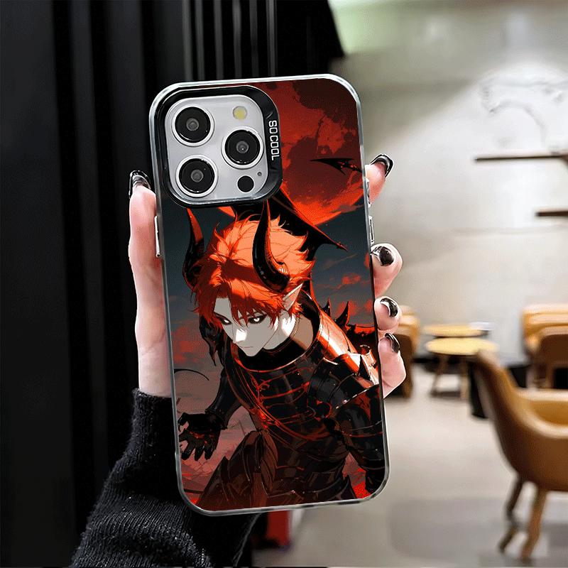 Funda de Teléfono Suave Estilo Anime Chico Malo Diablo para iPhone 15 16 17 Pro Max 17Air 16E 14 Plus 13 12 Mini Cubierta Trasera a Prueba de Golpes