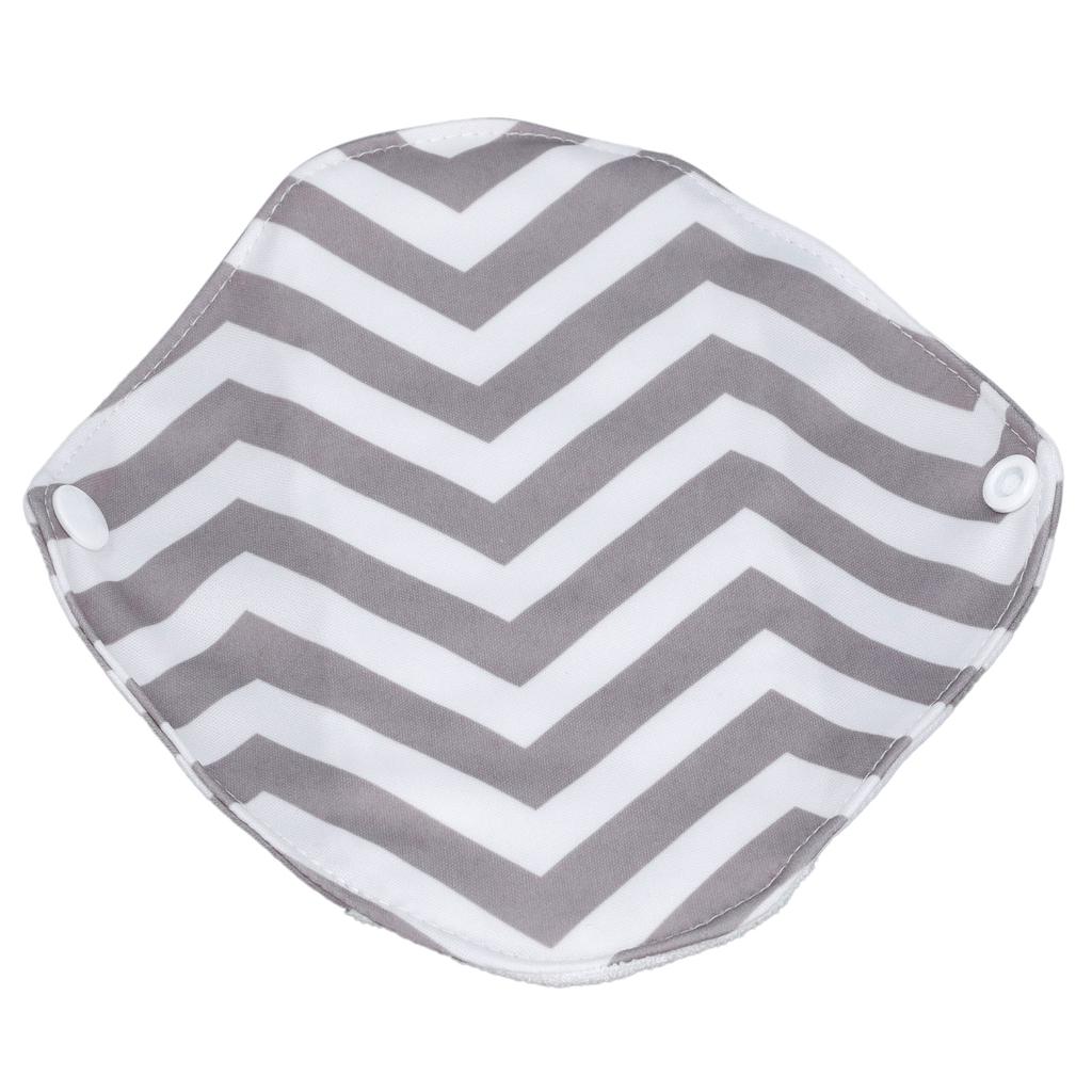 5PCS Reusable Sanitary Pads Bamboo Fiber Water Proof Cloth Menstrual Pad for Women Light Brown White