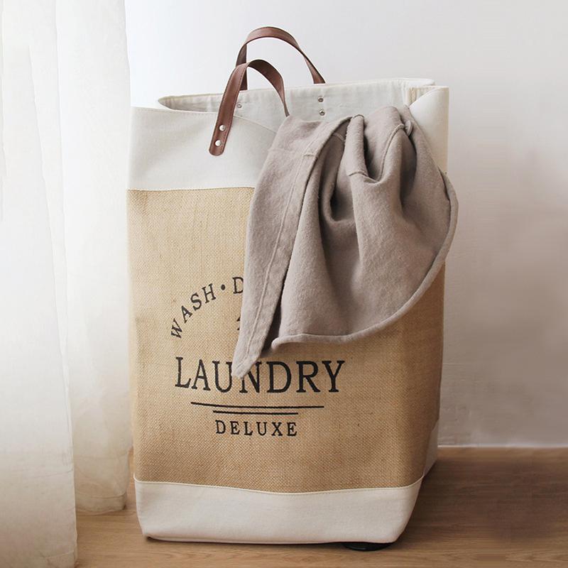 Foldable Laundry Basket with Handle Large Capacity Storage Basket for Clothes Toys Sundries Portable Household Storage Box