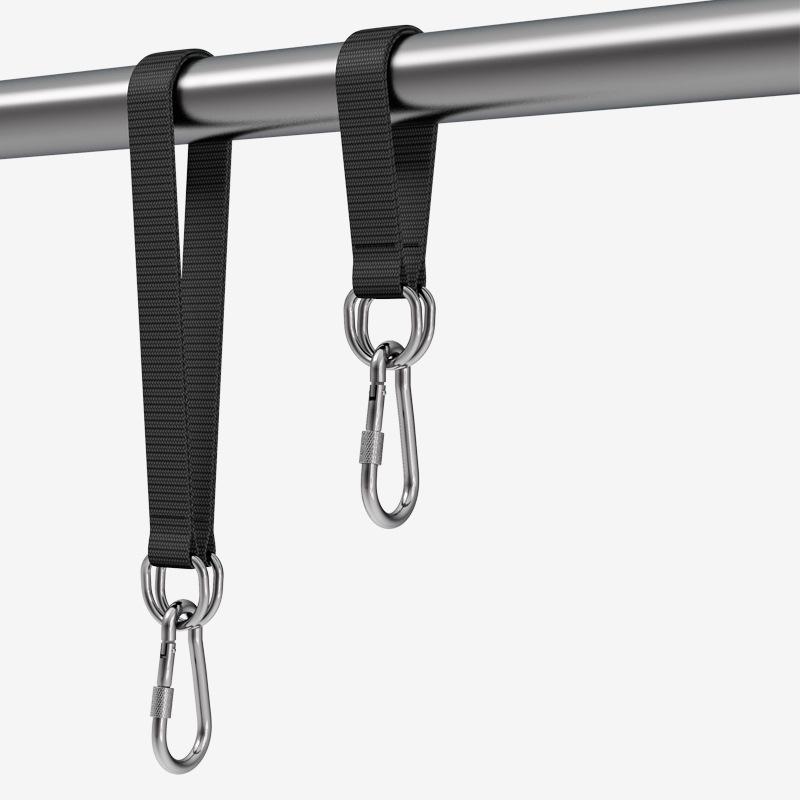 Outdoor Camping Hängematte Schaukel mit verdickten Aufhängungs- und Verlängerungsgurten 20cm*25mm (M6 nut carabiner)