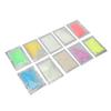 10pcs 10g Nail Luminous Sand Powder Decoration Mixed Color Nail Candy Sand Powder for Manicure Art