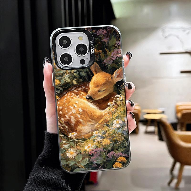 Sika Deer Elk Animal Shockproof Phone Case for iPhone 17 Air 16 16E 15 Pro Max 14 Plus 13 Mini 12 Back Cover Anti Fall Fundas