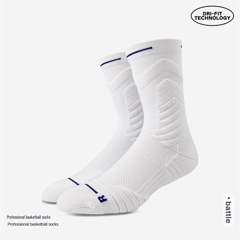 Men's Mid-Calf Basketball Socks - Thick, Sweat-Proof, Anti-Slip, Elite Sports Training Socks