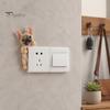 Decorative Wall Plate Sticker 3D French Bulldog Resin Light Switch Cover, Cute Cartoon Dog Socket Creative Ornament Decor, Self-Adhesive Animal