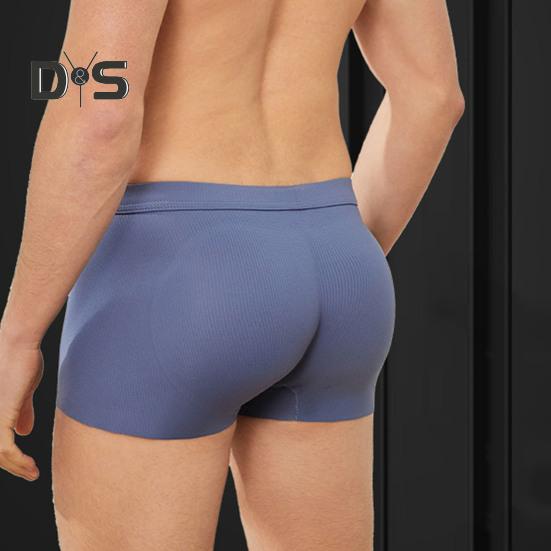 Fake Ass Underwear 3D Design Sporløs effekt Mellomhøyt Ensfarget Boxer Undertøy U-konveks Ergonomisk Design Boxershorts