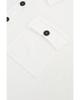 Azura Exchange White Plus Size Long Sleeve Flap Pocket Henley Top