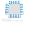 Striped Inflatable Pool Float 4 Tubes Water Hammock with Mesh Foldable Floating Lounge Chair Summer Swimming Pool Party Beach Lake Essentials