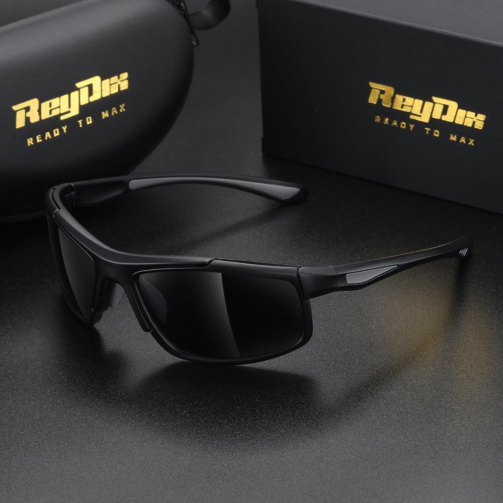 

Поляризованные спортивные солнцезащитные очки ReyDix унисекс из материала TR90, UV400 чёрный