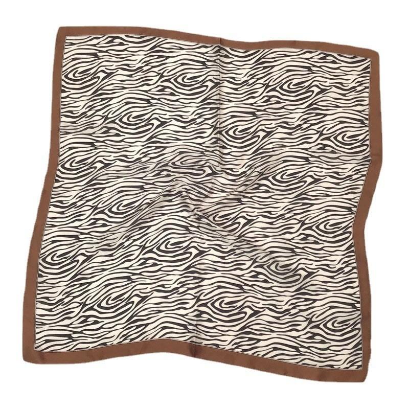68Cm Animal Striped Scarf For Women Autumn And Winter Polyester Fiber Scarf Fashionable Warm Headscarf Neck Protection Shawl