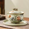 Ru kiln travel Xishi pot, one pot, four cups of teapot, teacup, high-end tea brewer, household ceramic teapot, tea set