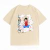 Unisexs Clothing New 100 Cotton Breathable Summer Tshirt One Piece Luffy Print Casual Streetwear Unisexs Tshirt