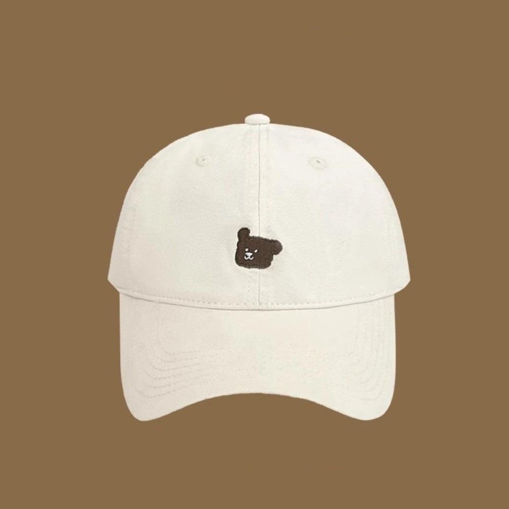 Korean Puppy Embroidery Cap Solid Color Snapback Hat Fashion Men Women Baseball Cap  Teenagers